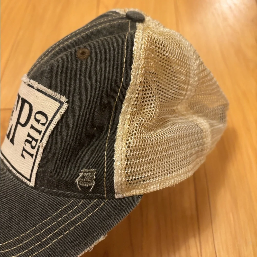 Jeep Girl Black and Tan Trucker Hat - Picture 4 of 5